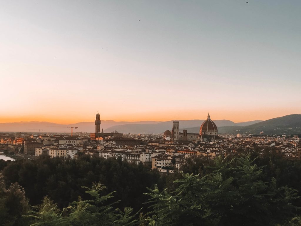 florence italy sunset