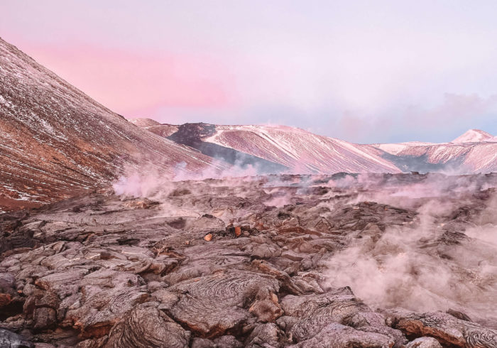 Fagradalsfjall volcano lava field Iceland