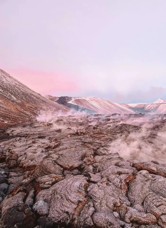 Fagradalsfjall volcano lava field Iceland